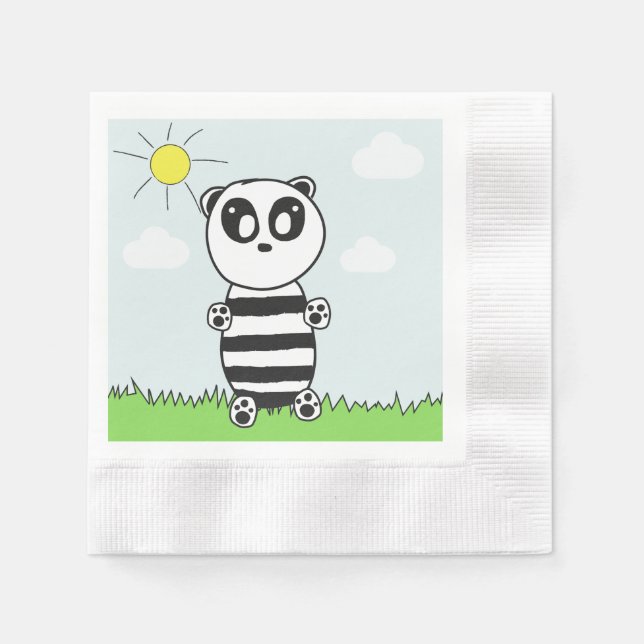 Panda-Kind Serviette (Vorderseite)