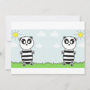 Panda Kinder Feiertagskarte