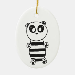 Panda Kinder Keramik Ornament