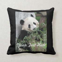 Panda-Kissen, feste Schwarz-Rückseite Kissen