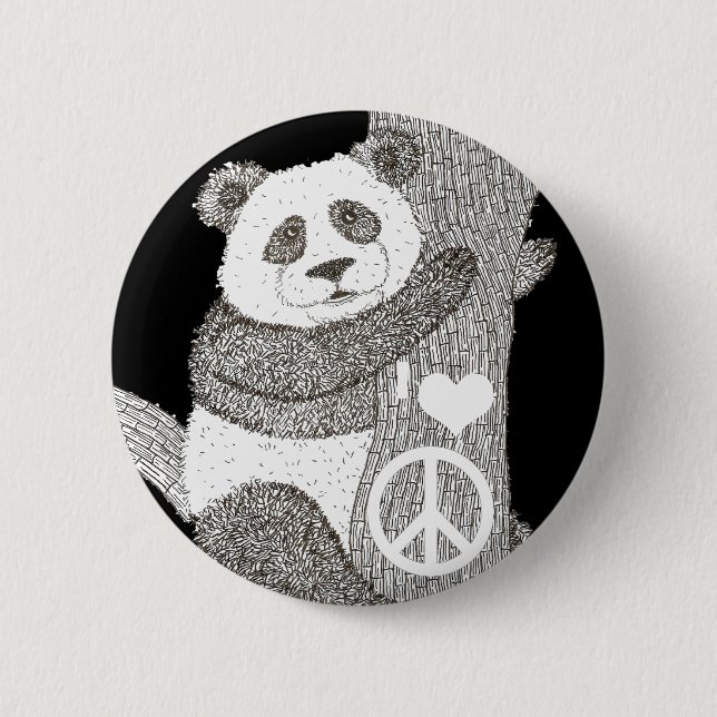 Panda-Knopf Button (Vorderseite)