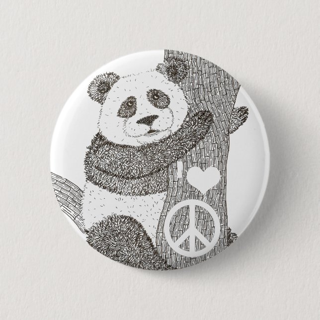 Panda-Knopf Button (Vorderseite)