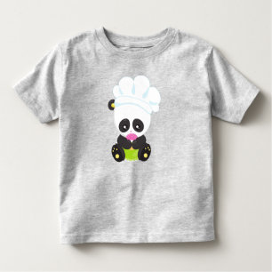 Panda kochen, Panda backen, Panda mit Donut Kleinkind T-shirt