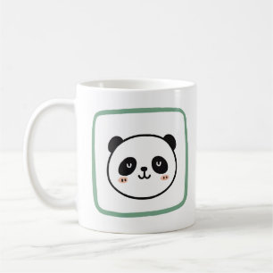 Panda-Kopf minimalist grafisches Symbol Kaffeetasse