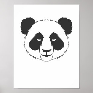 Panda Kopf Pandabär böse Poster