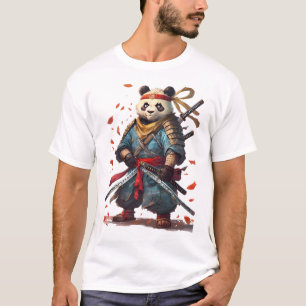 Panda-Krieger mit zwei Blade T-Shirt