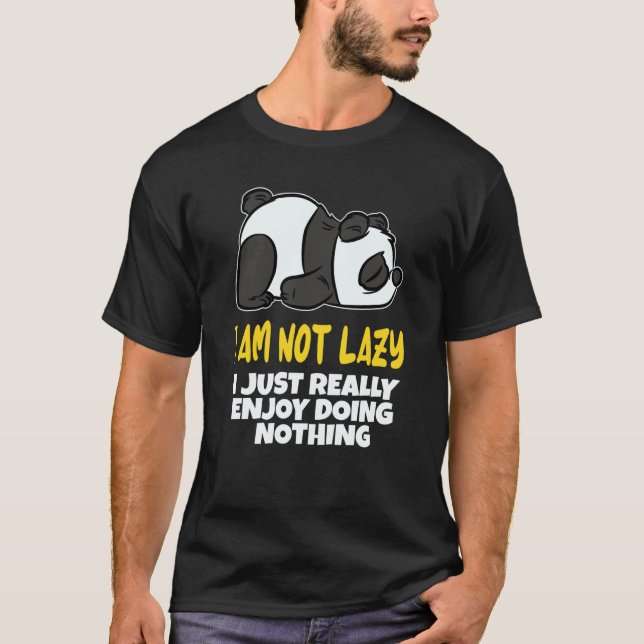 Panda Lazy Girlfriend in need of cuddles T-Shirt (Vorderseite)