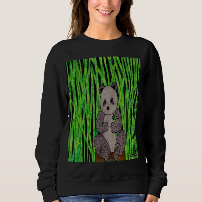 Panda (lebhaft) - FrauenSweatshirt Sweatshirt (Vorderseite)