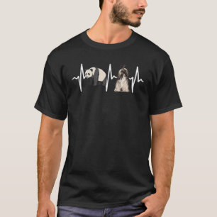 Panda Lhasa Apsos Heartbeat Dog T-Shirt