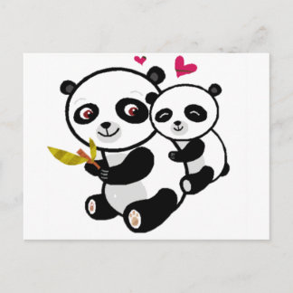 Panda Liebe <3 Postkarte