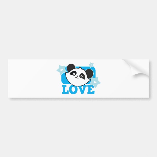 Panda-Liebe Autoaufkleber (Vorne)