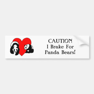 Panda-Liebe Autoaufkleber