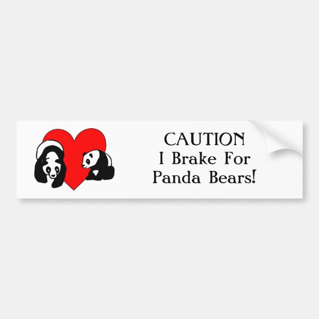 Panda-Liebe Autoaufkleber (Vorne)