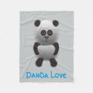 Panda-Liebe Fleecedecke