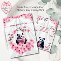 Panda Liebe für Mama Bear Mother Day Card