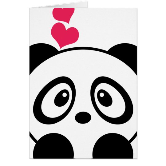 Panda-Liebe-Grußkarte Karte