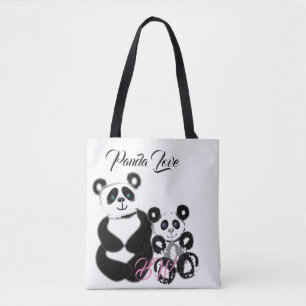 Panda-Liebe personalisiert Tasche