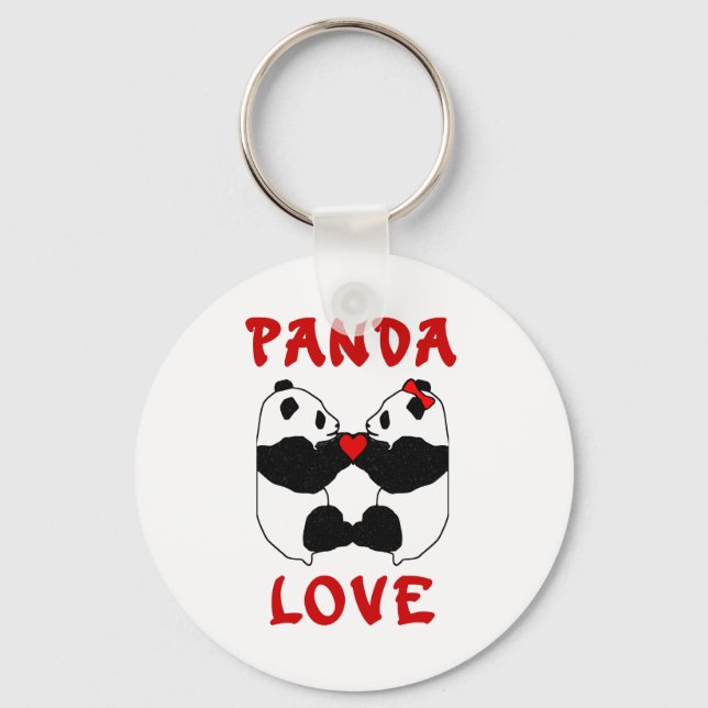 Panda-Liebe Schlüsselanhänger (Vorderseite)