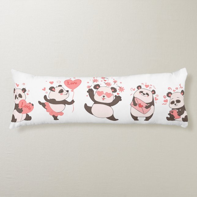 Panda-Liebe Seitenschläferkissen (Vorderseite)
