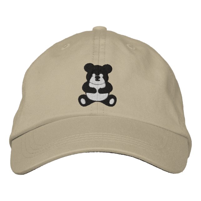 Panda-Liebhaber bestickte Mütze Baseballkappe (Vorderseite)
