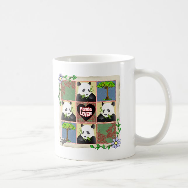 PANDA-LIEBHABER - GESCHENKE KAFFEETASSE (Rechts)