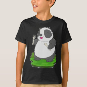 Panda Löffel Gabel T-Shirt
