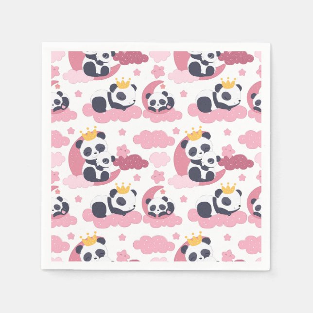 Panda Lover | Ich werde als Panda genannt Serviette (Vorderseite)