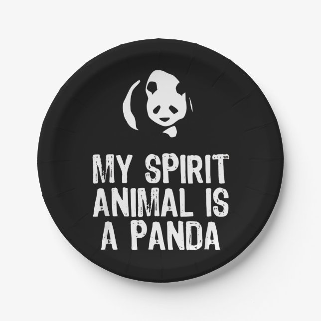 Panda Lover | Mein Geist ist ein Panda Pappteller (Vorderseite)