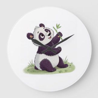 Panda Lover Uhr | Fun Animal Wall Deco