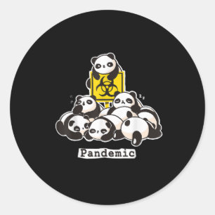 Panda Lovers Niedliche Panda Funny Pandemic Runder Aufkleber