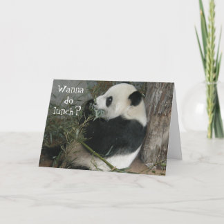 Panda, Lust zum Mittagessen? Karte? Karte