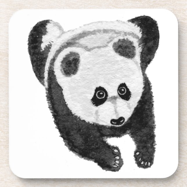 Panda lying down getränkeuntersetzer (Vorderseite)