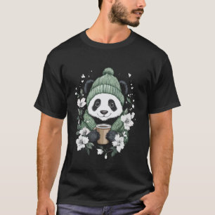 Panda-Mädchen-Kleidung Bär Kaffee Jungen Dekoratio T-Shirt