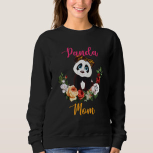 Panda-Mama Blumen-Panda-Fliege Liebhaber Muttertag Sweatshirt