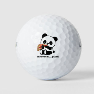 PANDA MANGER LA PIZZA - jolies balles de golf