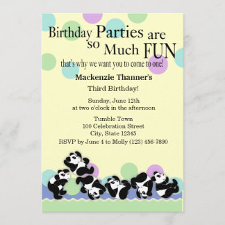 Panda Mania Einladung