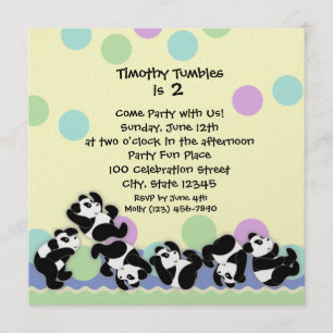 Panda Mania Einladung