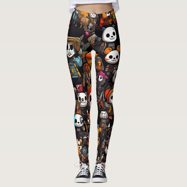 Panda Mania Leggings (Vorderseite)