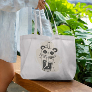 Panda Milshake Drink Tote Bag Tragetasche