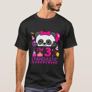 Panda mit Ballon 3 Pers. T-Shirt