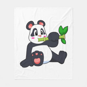 Panda mit Bamboo Fleecedecke