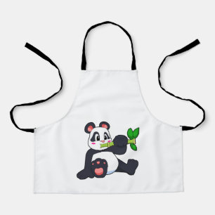 Panda mit Bamboo Schürze
