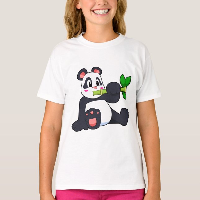 Panda mit Bamboo T-Shirt (Vorderseite)