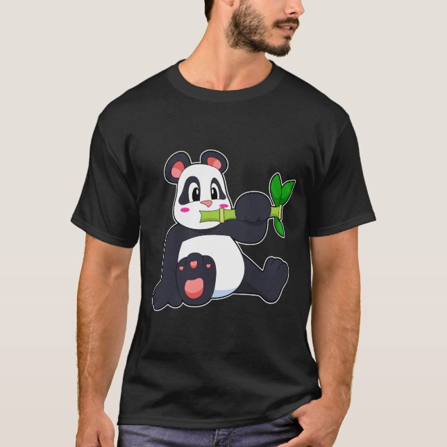 Panda mit Bamboo T-Shirt (Vorderseite)