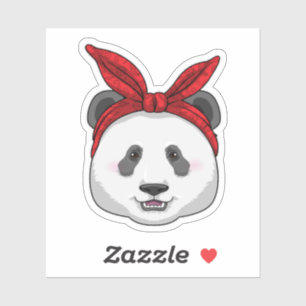 Panda mit Bandana Aufkleber
