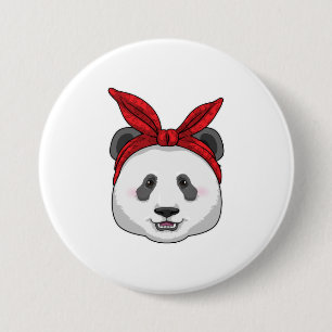 Panda mit Bandana Button