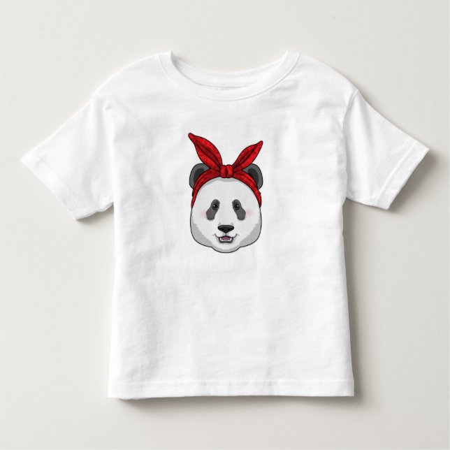 Panda mit Bandana Kleinkind T-shirt (Vorderseite)