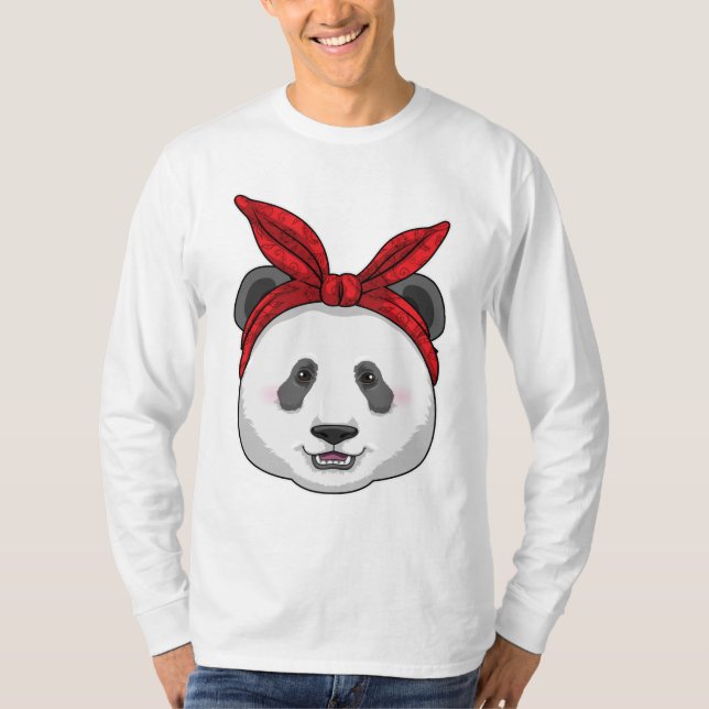 Panda mit Bandana T-Shirt (Vorderseite)