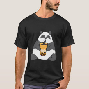 Panda mit Bubble Tea T-Shirt