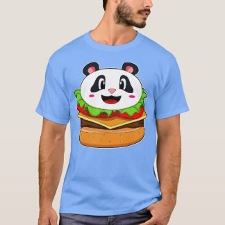 Panda mit Burger T-Shirt